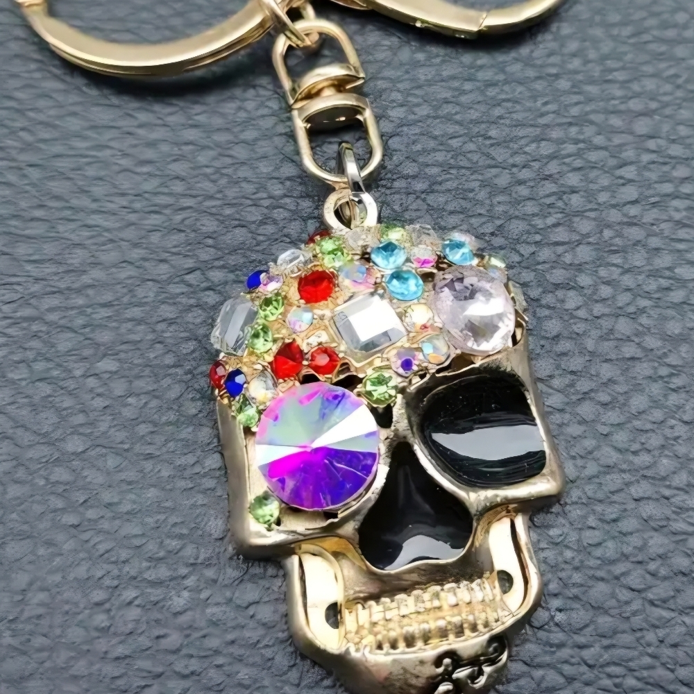 SALE Bling Skull Keychain, New